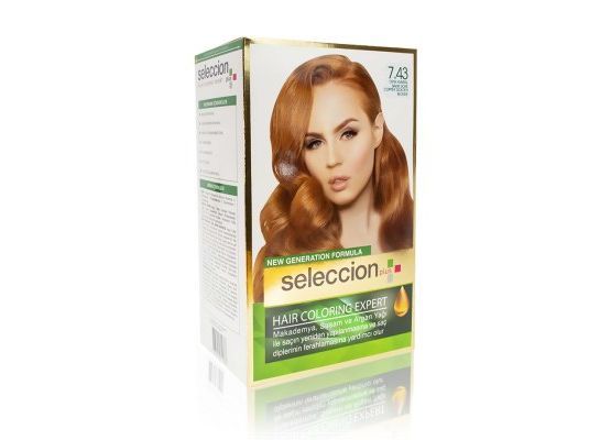 Seleccion Plus Ultra Parlaklik Sağlayan Kalici Saç Boyasi 7.43 Orta Kumral Bakir Dore
