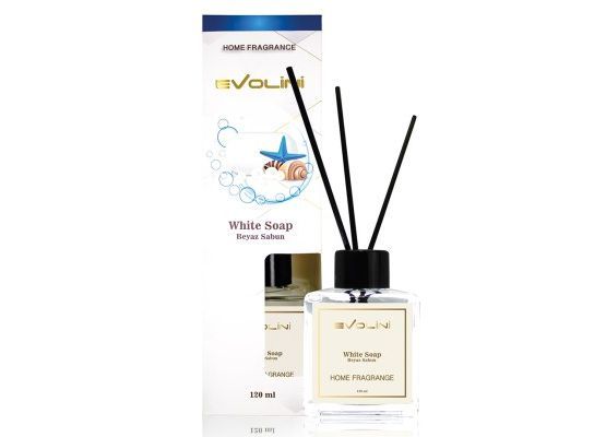 Evolini Bambu Çubuklu Oda Koku Beyaz Sabun 120 ml