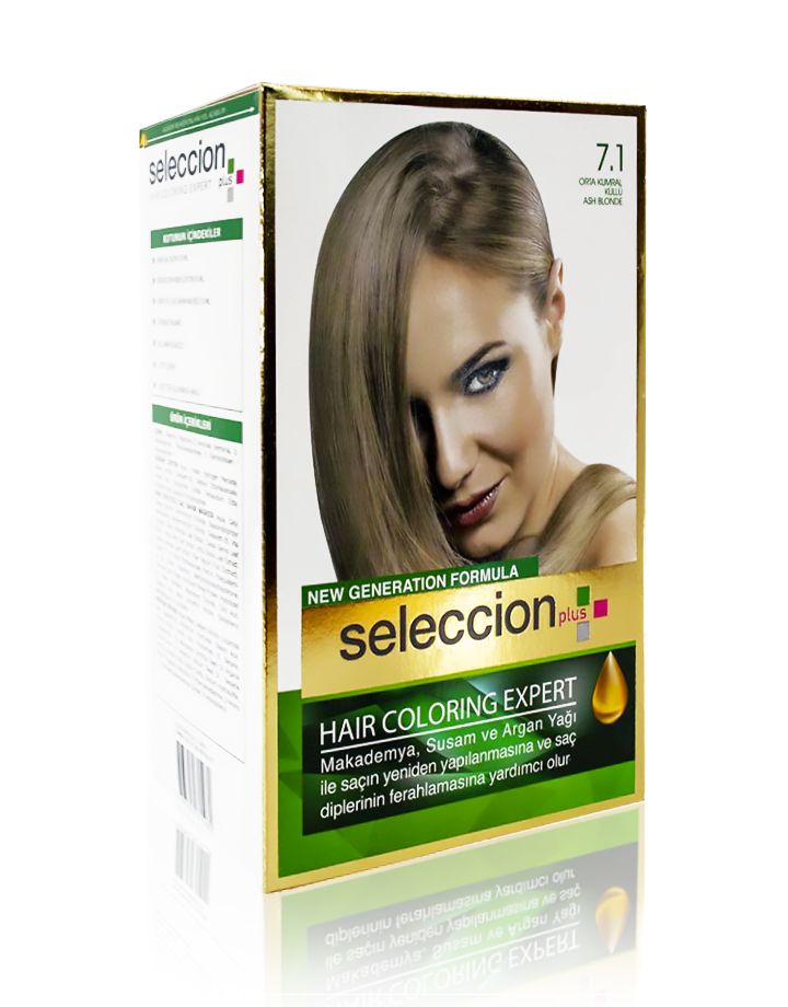 Seleccion Plus Ultra Parlaklik Sağlayan Kalici Saç Boyasi 7.1 Orta Kumral Kullu