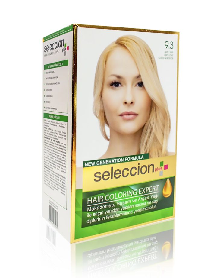 Seleccion Plus Ultra Parlaklik Sağlayan Kalici Saç Boyasi 9.3 isiltili Sari