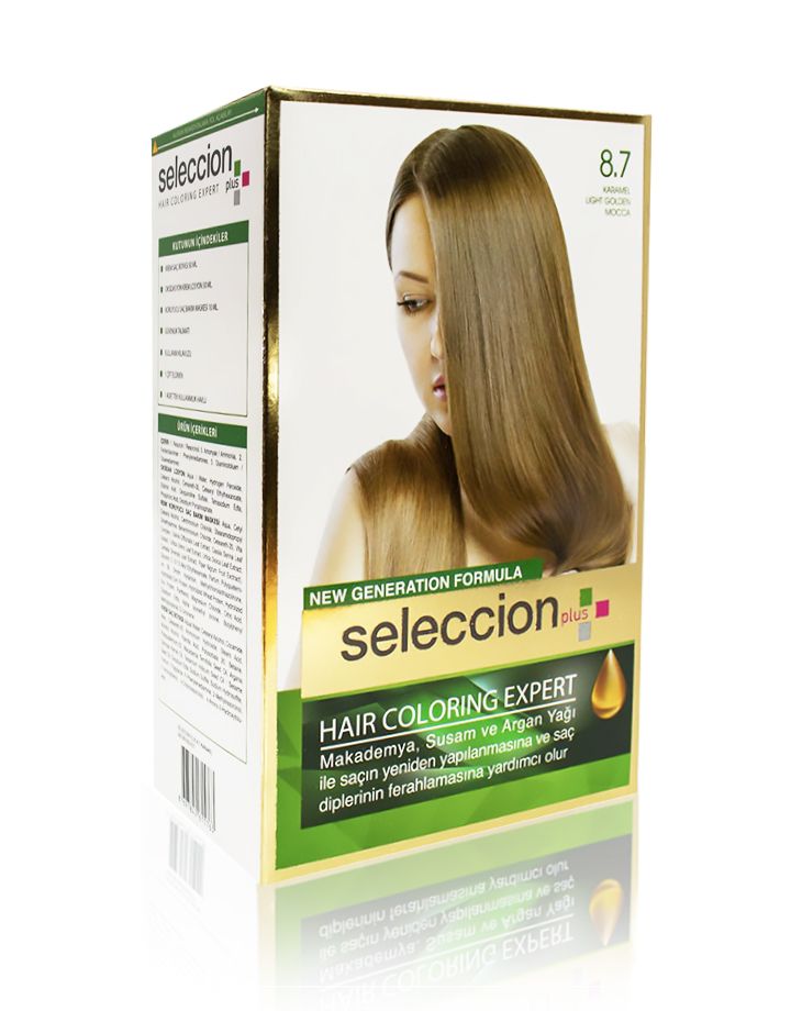 Seleccion Plus Ultra Parlaklik Sağlayan Kalici Saç Boyasi 8.7 Karamel