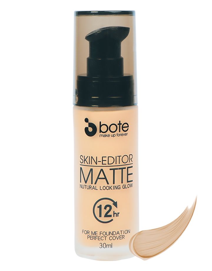 Bote Makeup Skin-Editor Matte Natural Looking Glow For Me Foundation 03