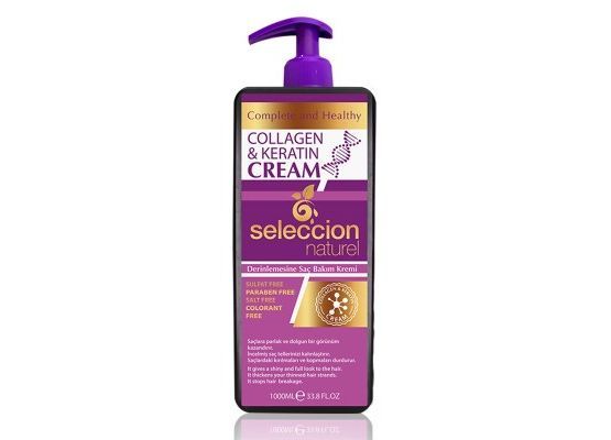 Seleccion Naturel 1000Ml Collagen & Keratin Cream Saç Bakim Kremİ