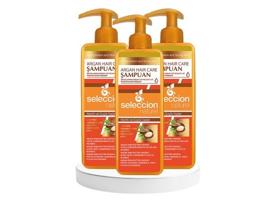 3 Adet Kampanyalı Seleccion Naturel 500Ml Argan Şampuan