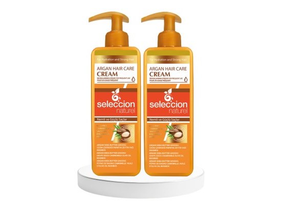 2 Adet Kampanyalı Seleccion Naturel 500 Ml Argan Hair Care Krem