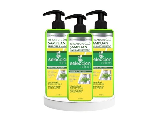 3 Adet Kampanyalı Seleccion Naturel 500 ML Sampuan Isırgan Normal Saçlar
