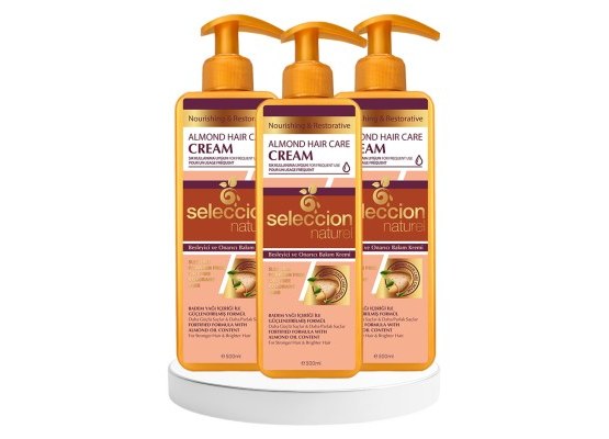 3 Adet Kampanyalı Seleccion Naturel 500Ml Bademyağlı Saç Kremi