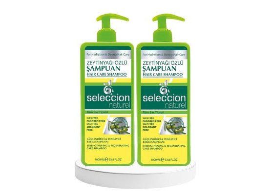 2 Adet Kampanyalı Seleccion Naturel 1000Ml Şampuan Zeytinyağlı