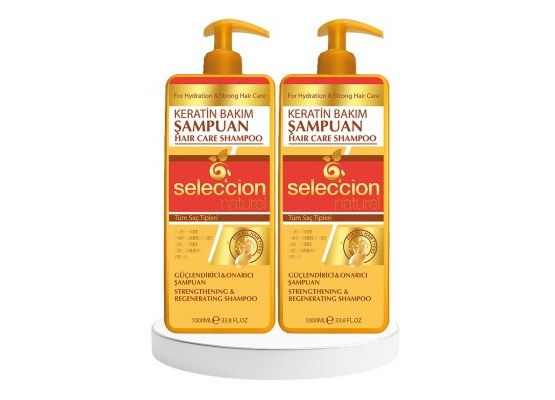 2 Adet Kampanyalı Seleccion Naturel 1000Ml Şampuan Keratin Bakım