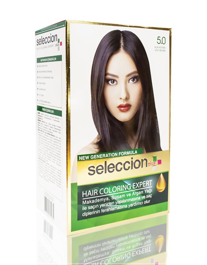 Seleccion Plus Ultra Parlaklik Sağlayan Kalici Saç Boyasi 5.0 Acik Kestane