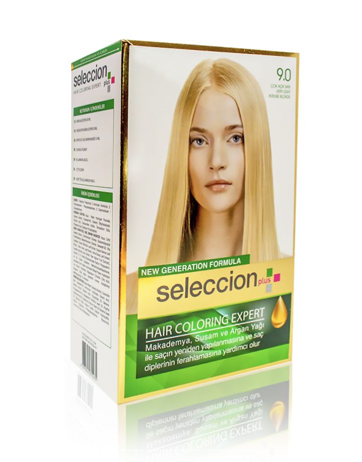 Seleccion Plus Ultra Parlaklik Sağlayan Kalici Saç Boyasi 9.0 Cok Acik Sari