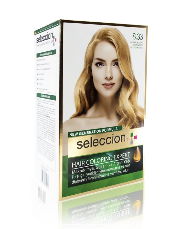 Seleccion Plus Ultra Parlaklik Sağlayan Kalici Saç Boyasi 8.33 Acik Bal Kumral
