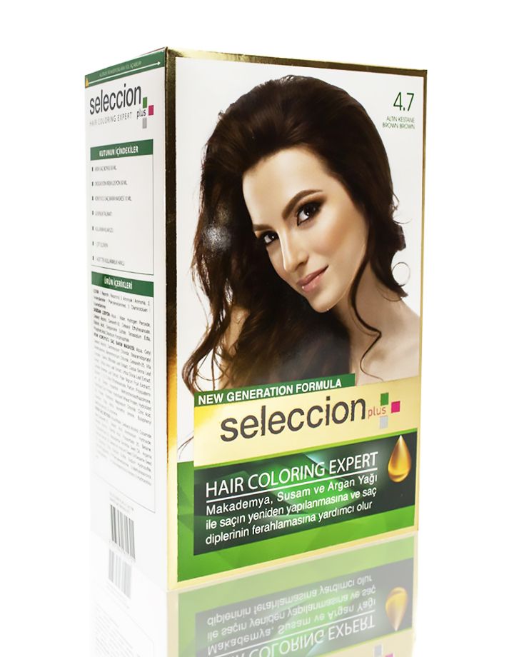 Seleccion Plus Ultra Parlaklik Sağlayan Kalici Saç Boyasi 4.7 Altin Kahve