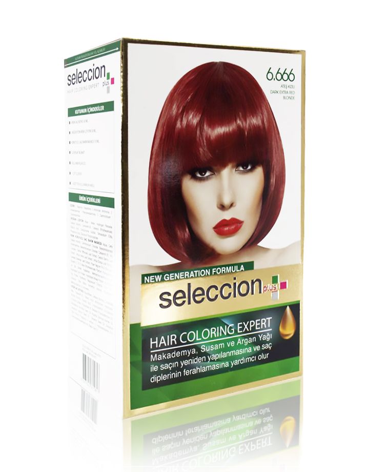 Seleccion Plus Ultra Parlaklik Sağlayan Kalici Saç Boyasi 6.666 Ates Kizili